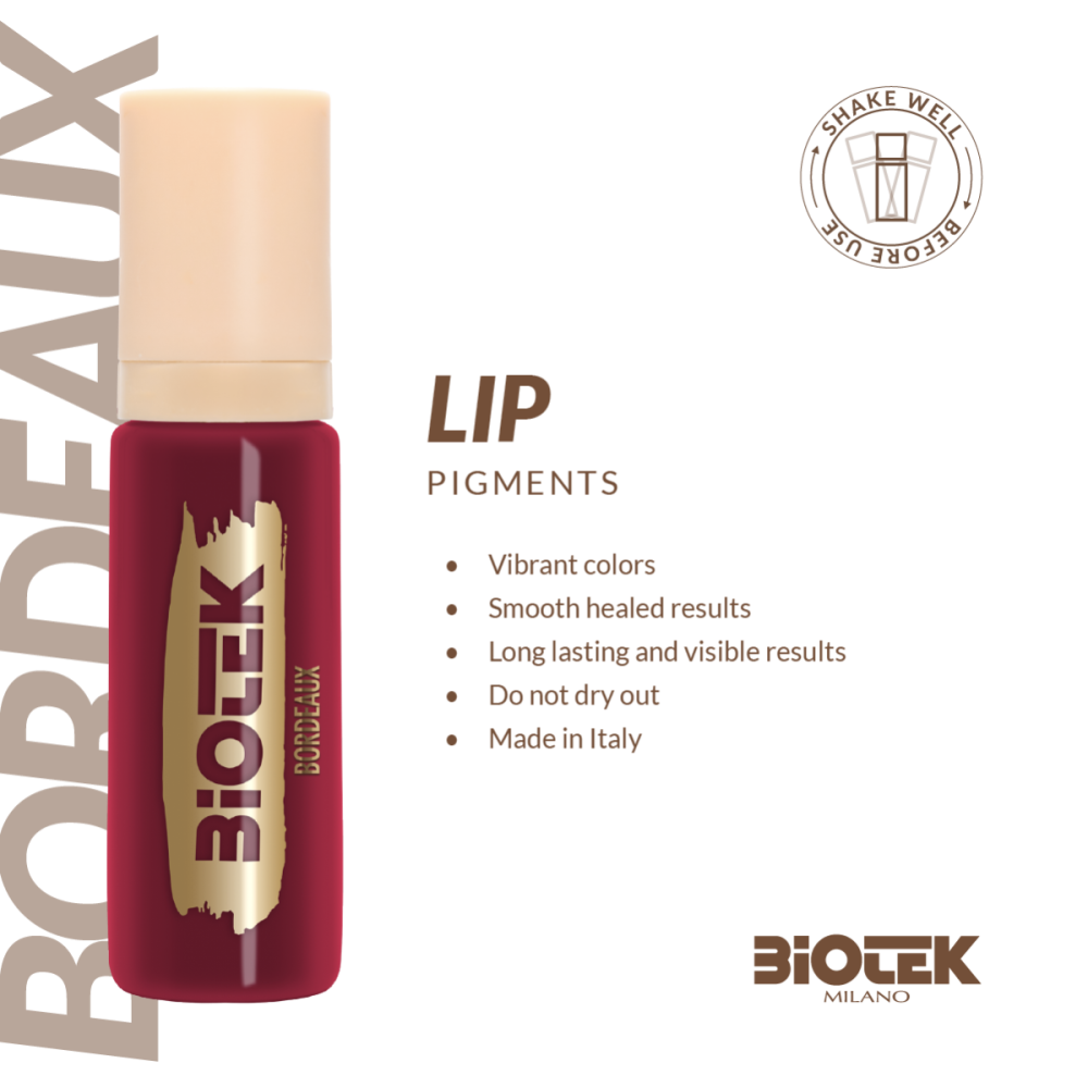 Biotek Bordeaux 15ml - Pigmento PMU para Labios