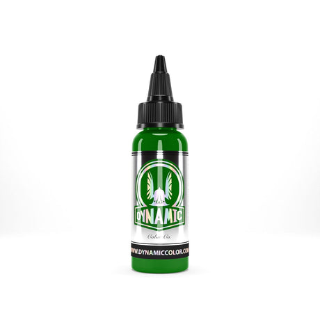 Visualiza VIKING-INK BY DYNAMIC Color Co. Tinta de pigmento de tatuaje Dark Green en Viking Tattoo Shop, herramienta esencial para tatuadores profesionales.