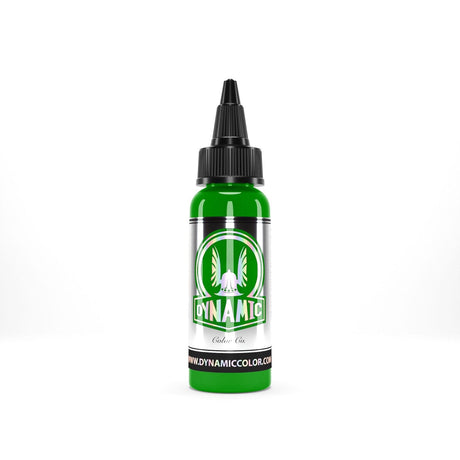 Imagen de alta calidad de VIKING-INK BY DYNAMIC Color Co. Tinta de pigmento de tatuaje Forest Green en Viking Tattoo Shop, ideal para tatuadores exigentes.