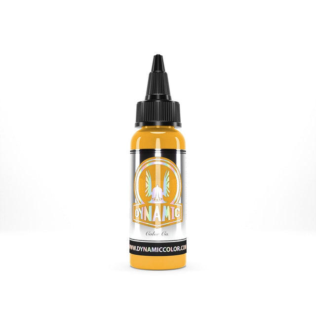 Imagen de VIKING-INK BY DYNAMIC Color Co. Tinta de pigmento de tatuaje Mustard disponible en Viking Tattoo Shop, insumos de alta calidad para tatuadores.