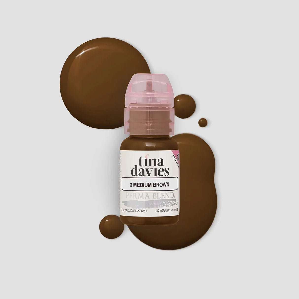 Perma Blend 3 Medium Brown Tina Davies 15ml - Pigmento PMU para Cejas